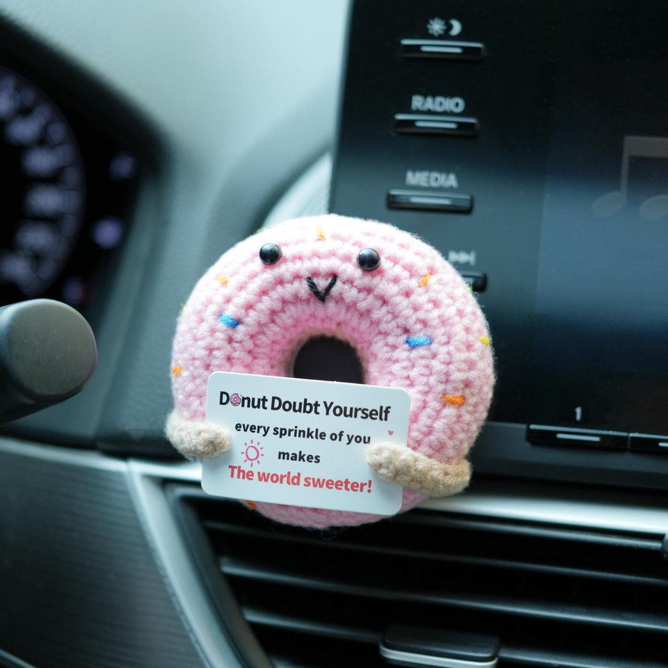 Handmade Crochet Emotional Support Donut