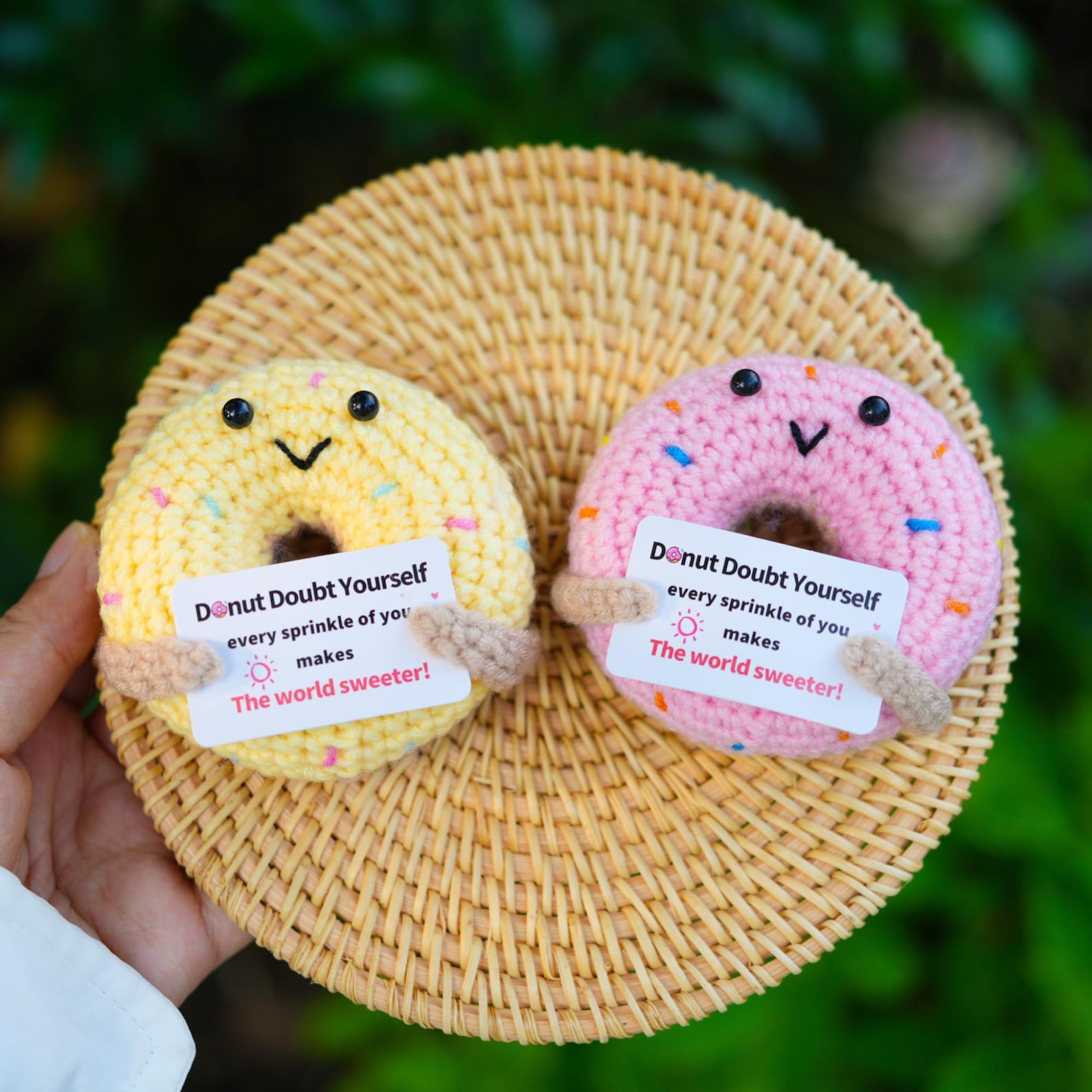 Handmade Crochet Emotional Support Donut