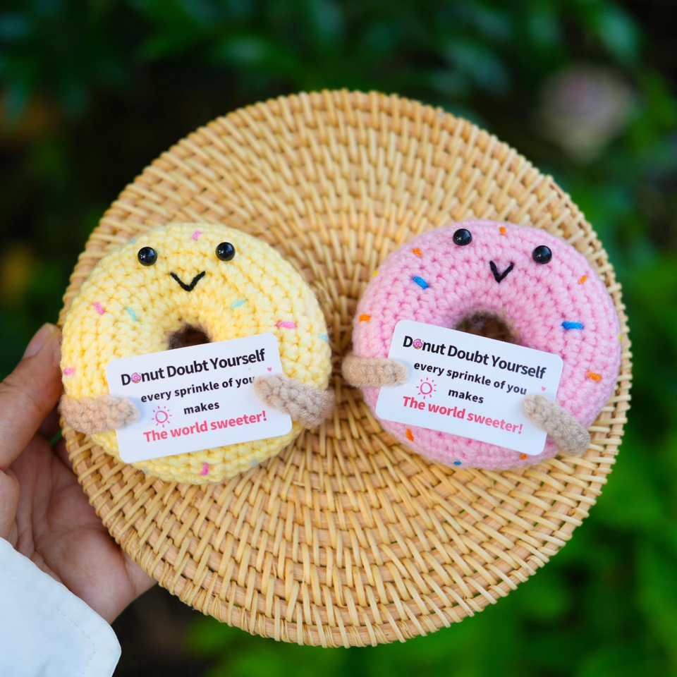 Handmade Crochet Emotional Support Donut