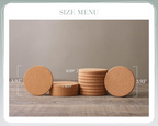 Set of 100 Personalized Engraved Cork Coasters for Weddings