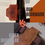 Personalized Leather Magnetic Bookmark with Pen Clip