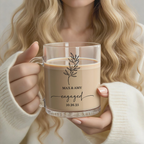 Personalized Engagement Glass Mug Wedding and Bridal Gifts