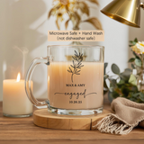 Personalized Engagement Glass Mug Wedding and Bridal Gifts