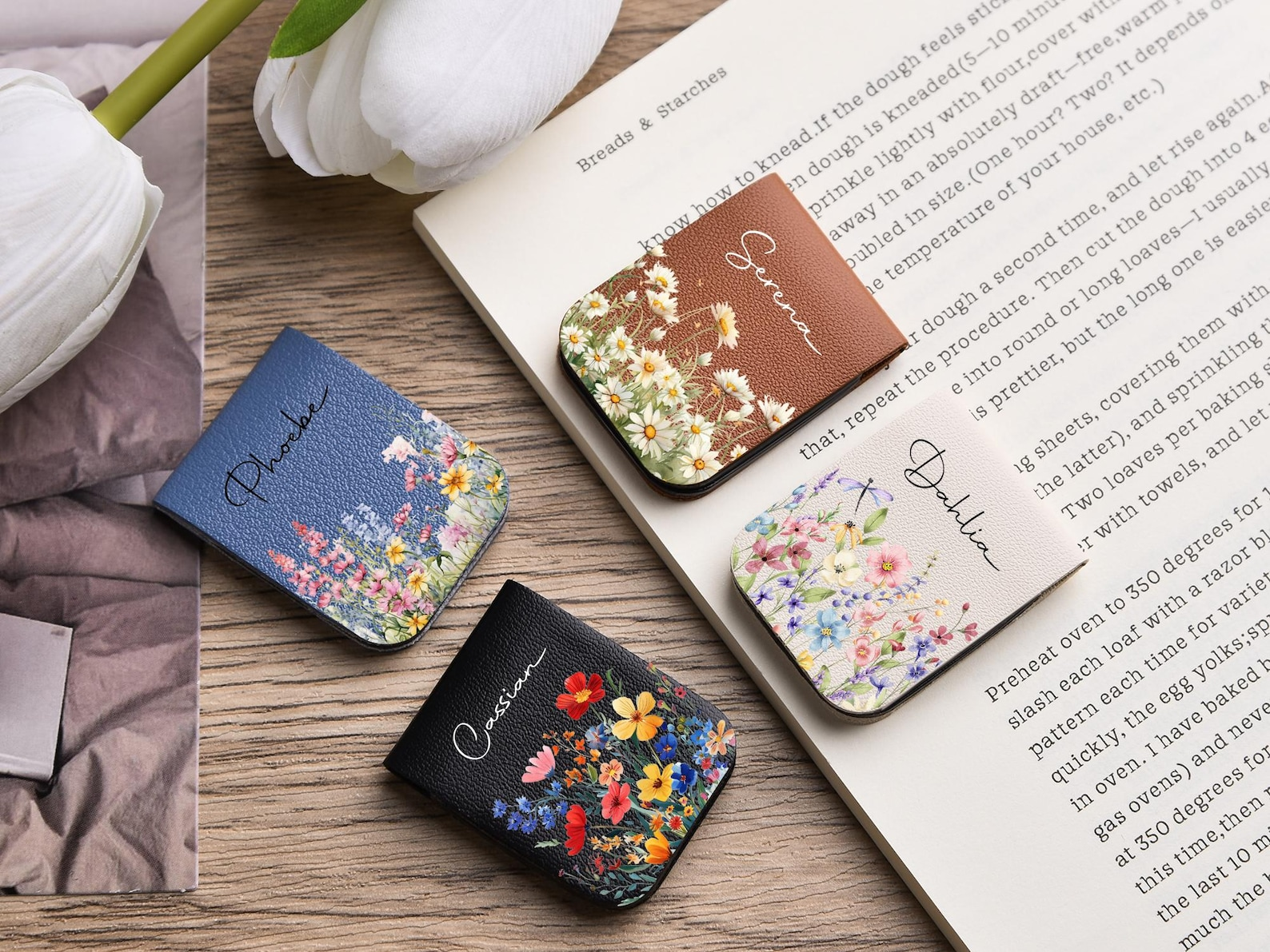 Personalized Birth Flower Magnetic Bookmark
