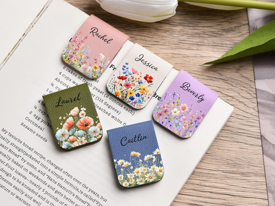 Personalized Birth Flower Magnetic Bookmark