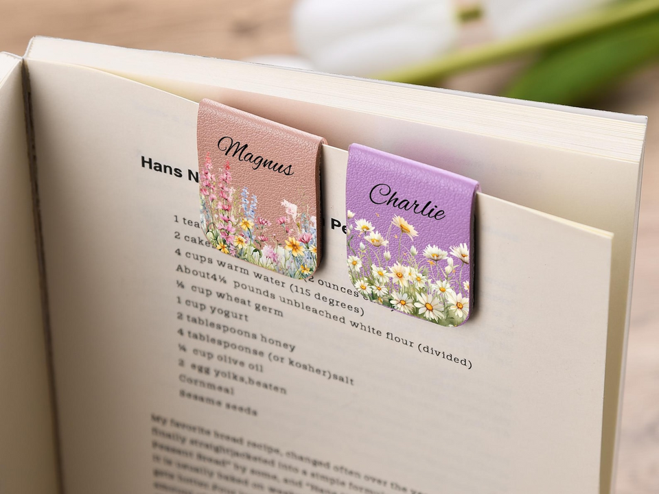 Personalized Birth Flower Magnetic Bookmark
