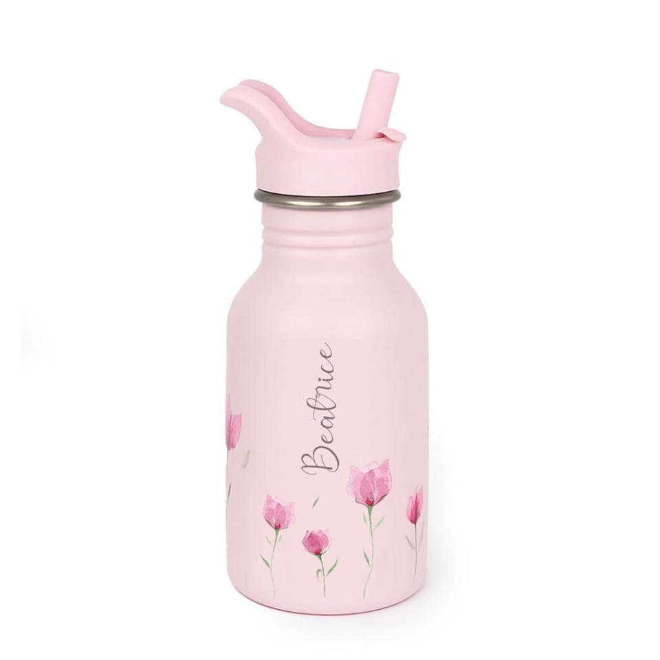 Stylish Personalized Kids Water Bottle with Straw