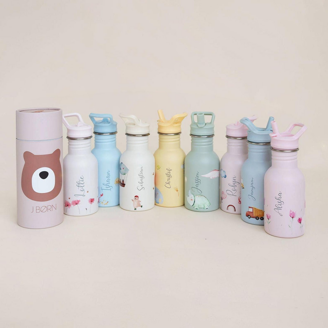 Stylish Personalized Kids Water Bottle with Straw