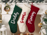 Personalized Christmas Knitted Stocking with Name