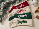 Personalized Christmas Knitted Stocking with Name