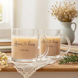 Personalized Engagement Glass Mug Wedding and Bridal Gifts