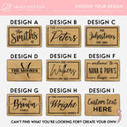 Personalized Family Name Coir Doormat with Established Date