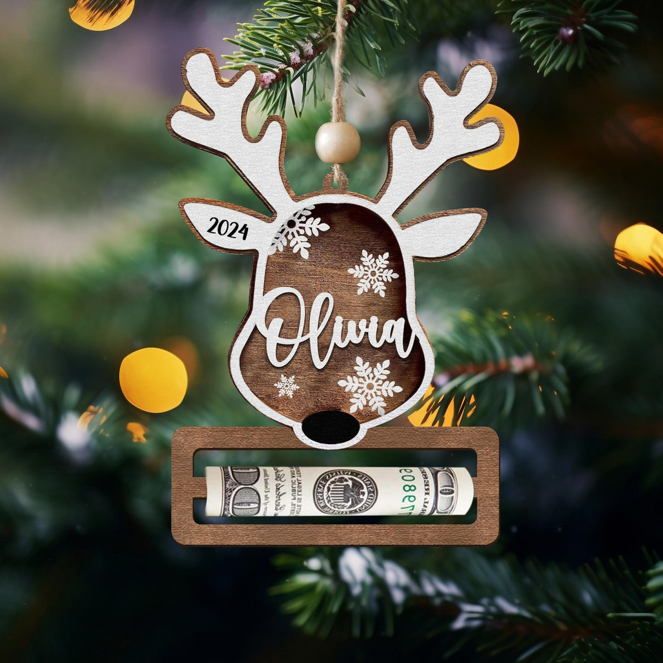 Personalized Christmas Money Holder Ornament