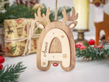 Personalized Reindeer Letter Ornaments with Name