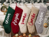 Personalized Christmas Knitted Stocking with Name