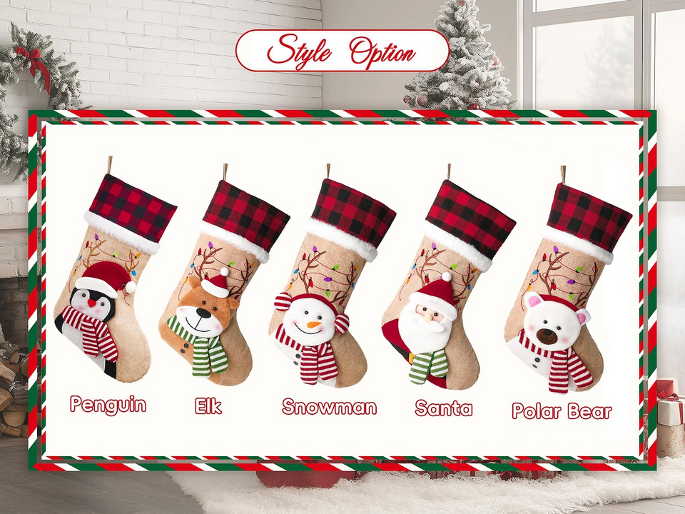 Personalized 3D Family Christmas Stockings