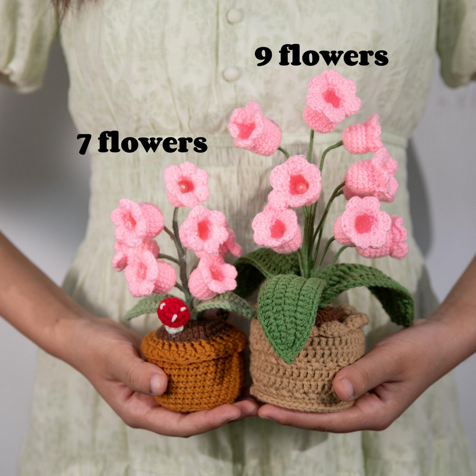 Crochet Lily of the Valley Night Lamp Handmade Flower Light