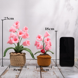 Crochet Lily of the Valley Night Lamp Handmade Flower Light