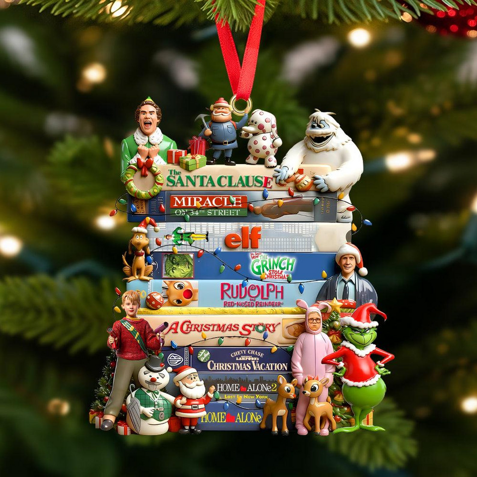 Retro 90s Movie Christmas Ornament