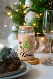 Personalized Christmas Tumblers Iced Coffee Glass Cup with Lid Gift for Friends