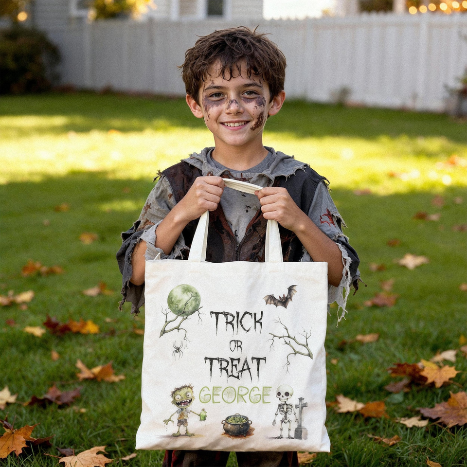 Personalized Halloween Trick or Treat Bag