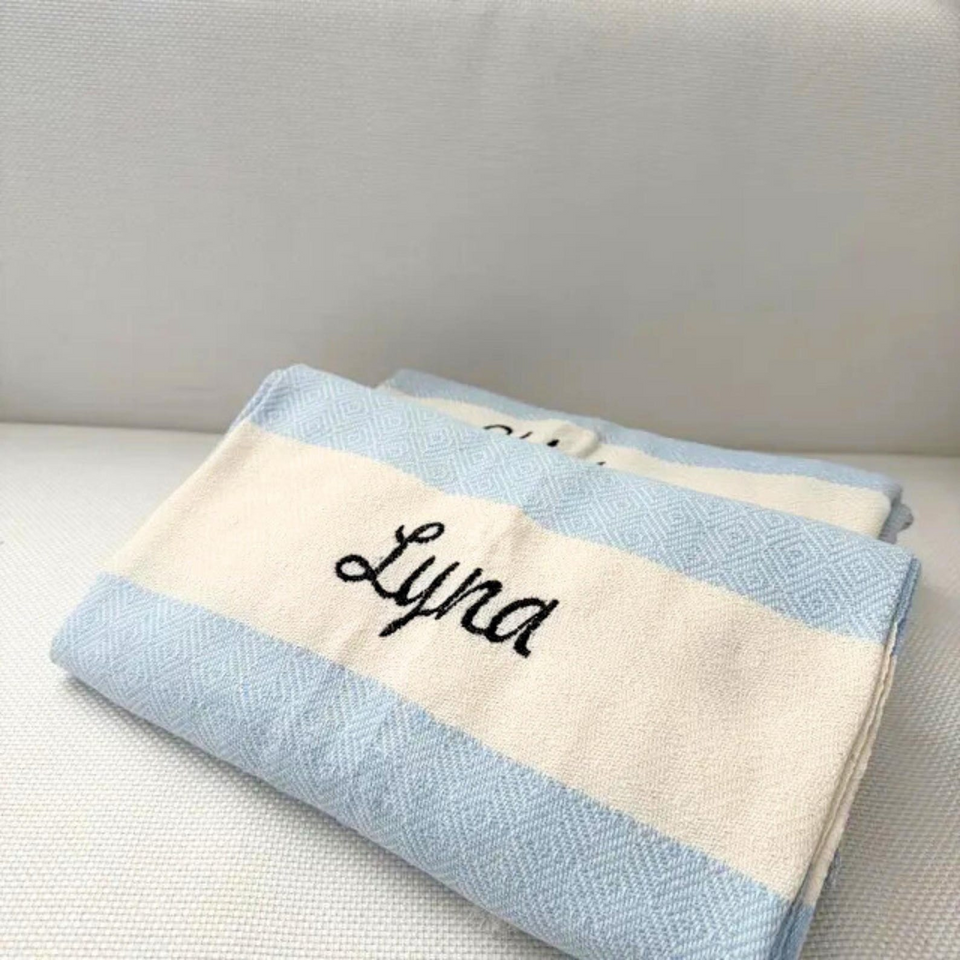 Personalized Beach Towel Bridesmaid and Wedding Gift