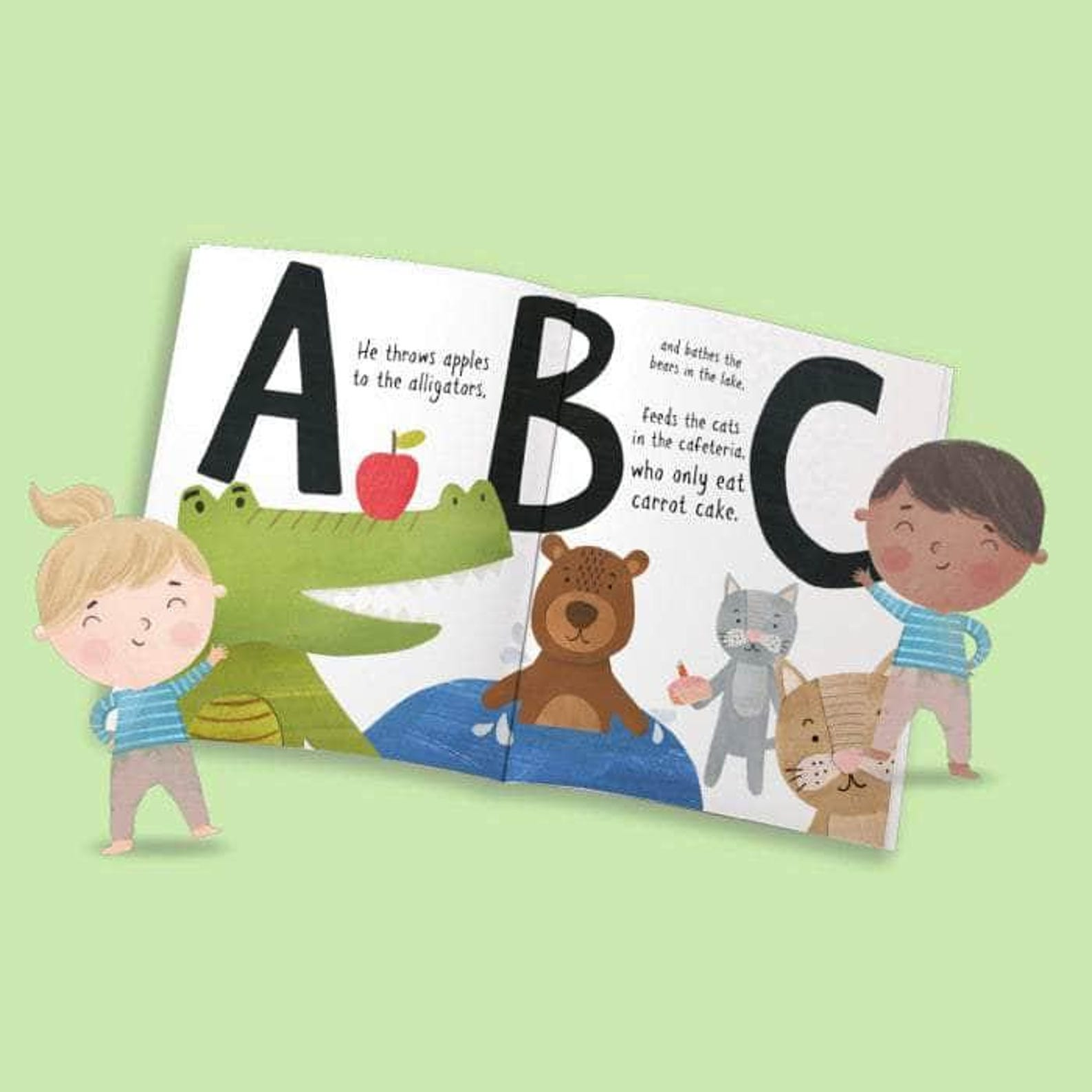 Personalized Christmas Zoo Name Book for Kids