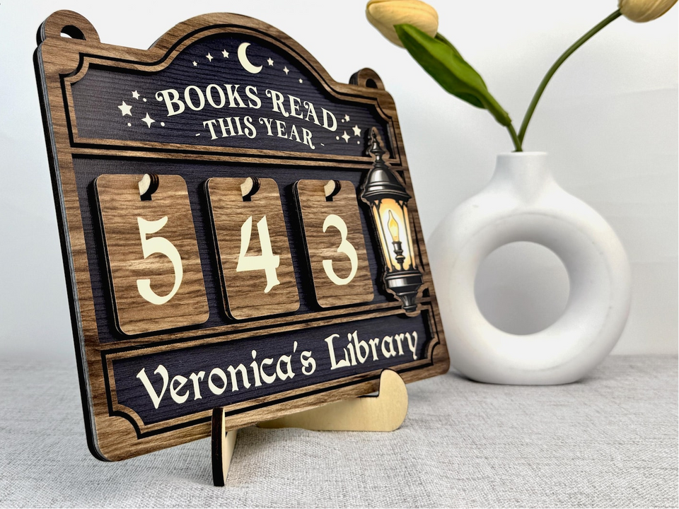 Personalized Books Read Tracker & Counter