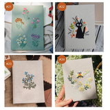 Personalized Hand Embroidered Fabric Journal Notebook