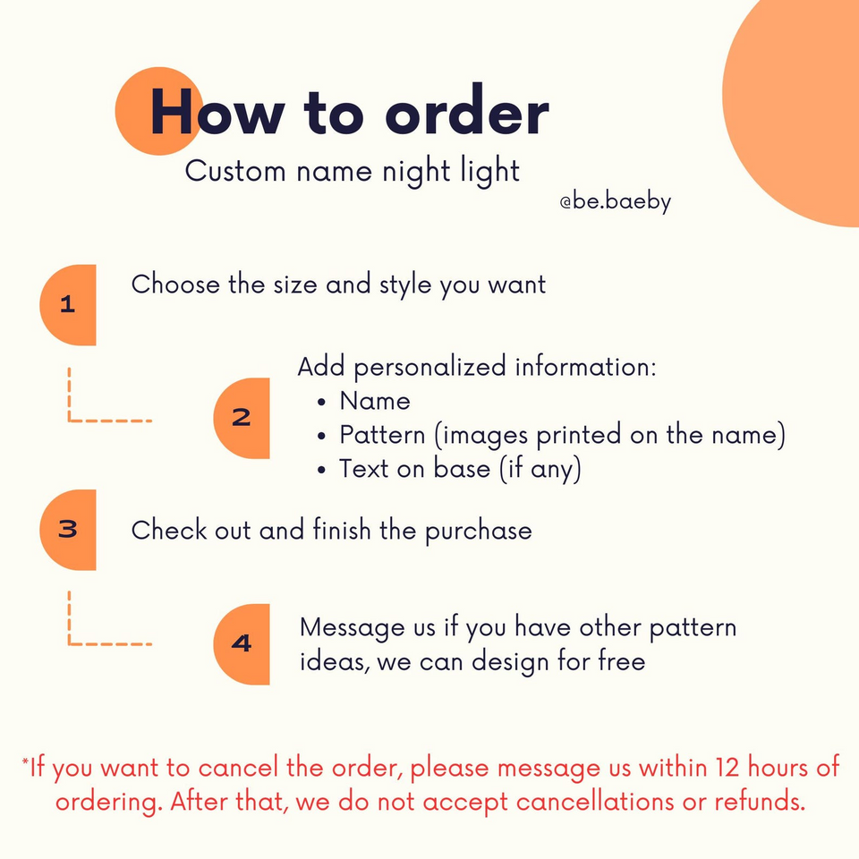 Personalized Flower Night Light Custom Gift for Kids and Teens