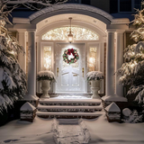 Handcrafted Christmas Wreath with Bears and Plaid Bow Holiday Decor