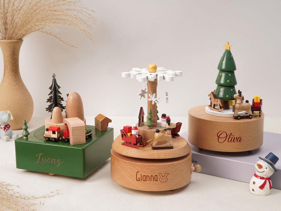Personalized Engraved Wooden Music Box Gift