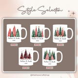Personalized Couple Christmas Glass Mug Gift