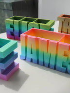 Personalized Rainbow Pen Holder 3D Printed Desk Organizer