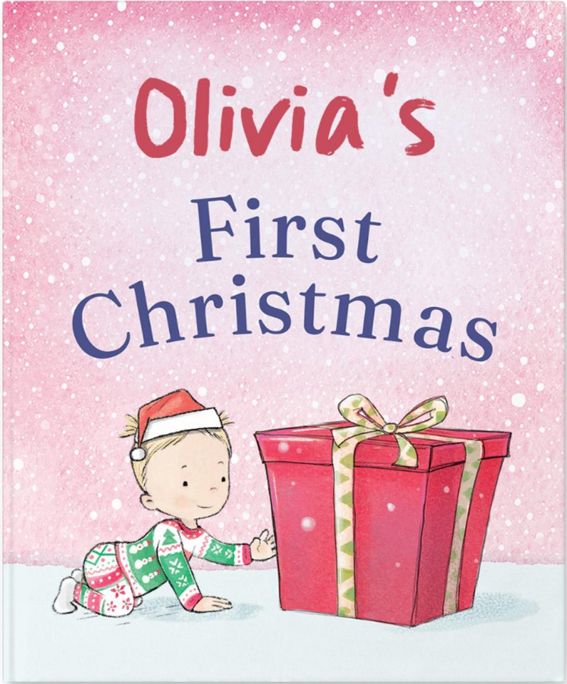 Personalized Babys First Christmas Storybook Keepsake