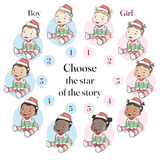 Personalized Babys First Christmas Storybook Keepsake
