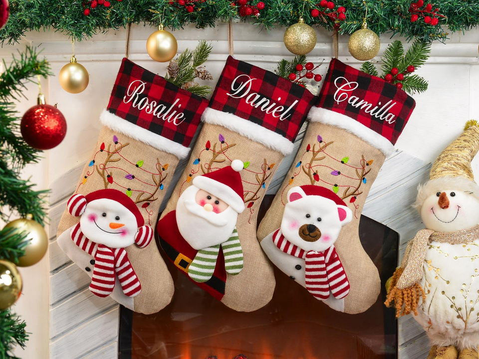 Personalized 3D Family Christmas Stockings