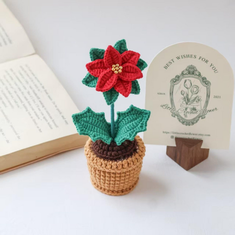Handmade Crochet Flower in Pot Personalized Gift