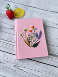 Personalized Hand Embroidered Fabric Journal Notebook