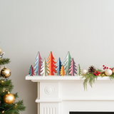 Colorful Wooden Christmas Trees Decor