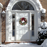 Handcrafted Christmas Wreath with Bears and Plaid Bow Holiday Decor