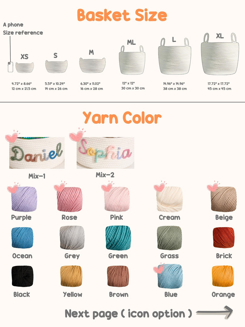 Customized Handmade Baby Basket