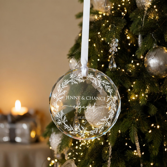 Personalized Christmas Engaged Ornament