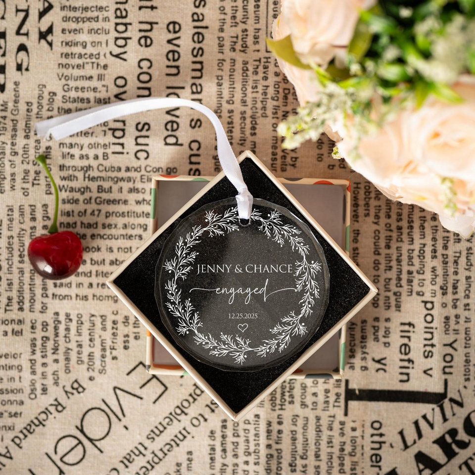 Personalized Christmas Engaged Ornament