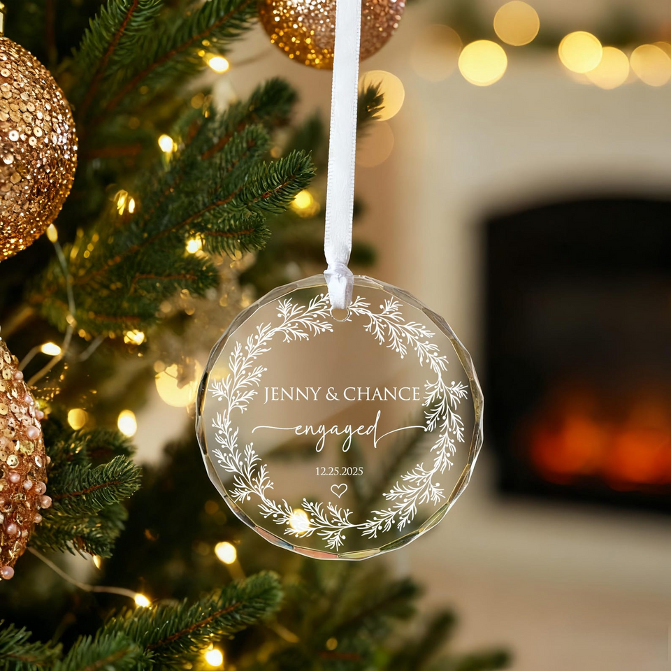 Personalized Christmas Engaged Ornament