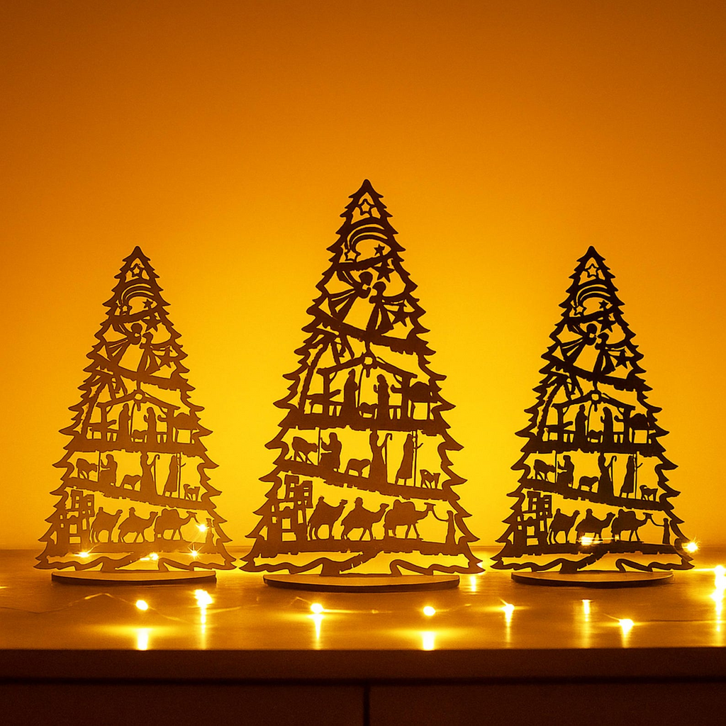 Personalized Nativity Christmas Tree Display