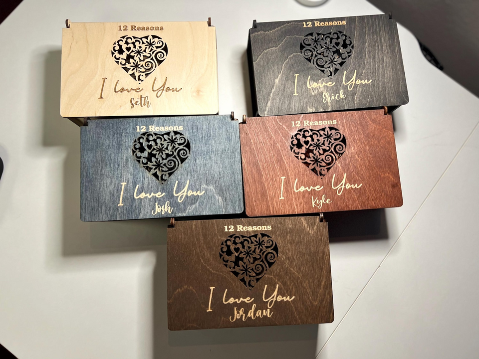 Personalized "Reasons I Love You" Wooden Puzzle Gift