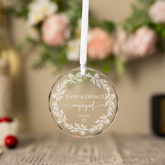 Personalized Christmas Engaged Ornament