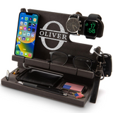 Personalized Wooden Docking Station Gift for Men