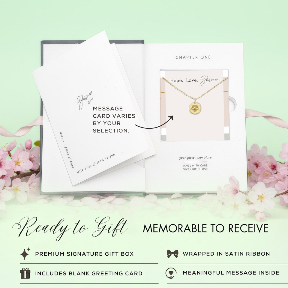 Still I Rise Lotus Necklace Empowering Jewelry Gift